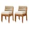 Alaterre Furniture Barton 5-Piece Patio Dining Set, Weather-Resistant Outdoor Dining Table, 4 Stackable Patio Chairs 80-OUTD-WD-DIN-SET1 - alternate 4